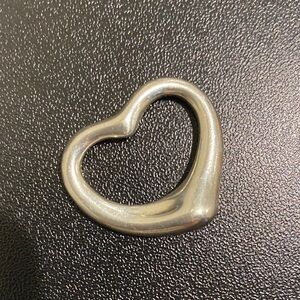 Tiffany & Co. Silver Elsa Open Heart Pendant